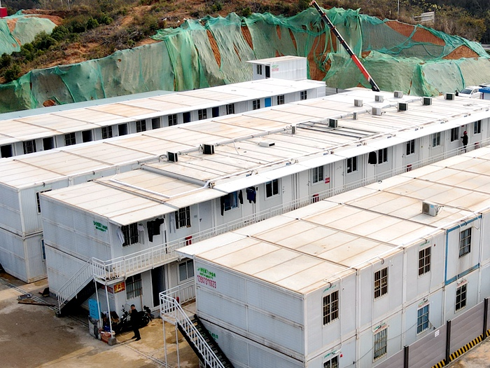折叠式集装箱活动房项目,中铁城建东山湾案例