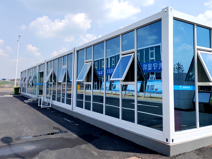打包式集装箱房办公室出租案例,中建五局项目